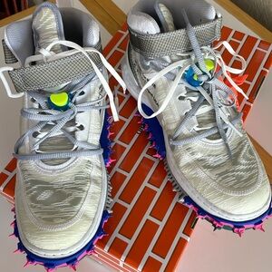 Nike Off-White Air Force 1 Mid DO6290-100 Unisex M Sz 9, W Sz 10.5 Excellent